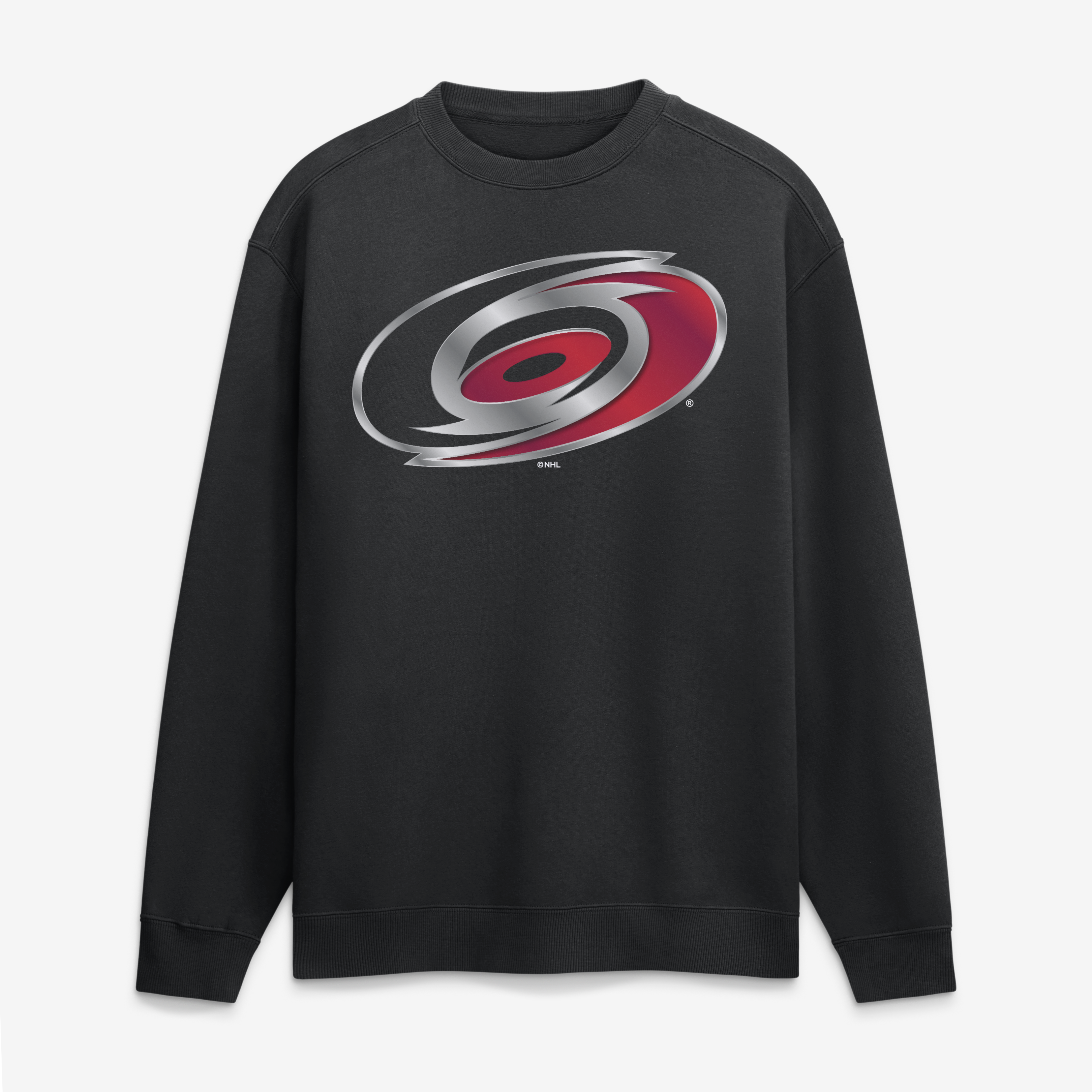 Men's Black Carolina Hurricanes  Metallic Mascot Sweatshirt