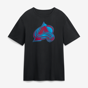 Men's Black Colorado Avalanche  Metallic Mascot T-Shirt