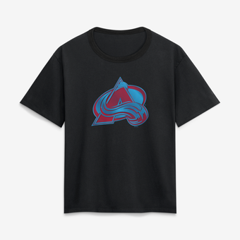 Women's Black Colorado Avalanche Metallic Mascot T-Shirt