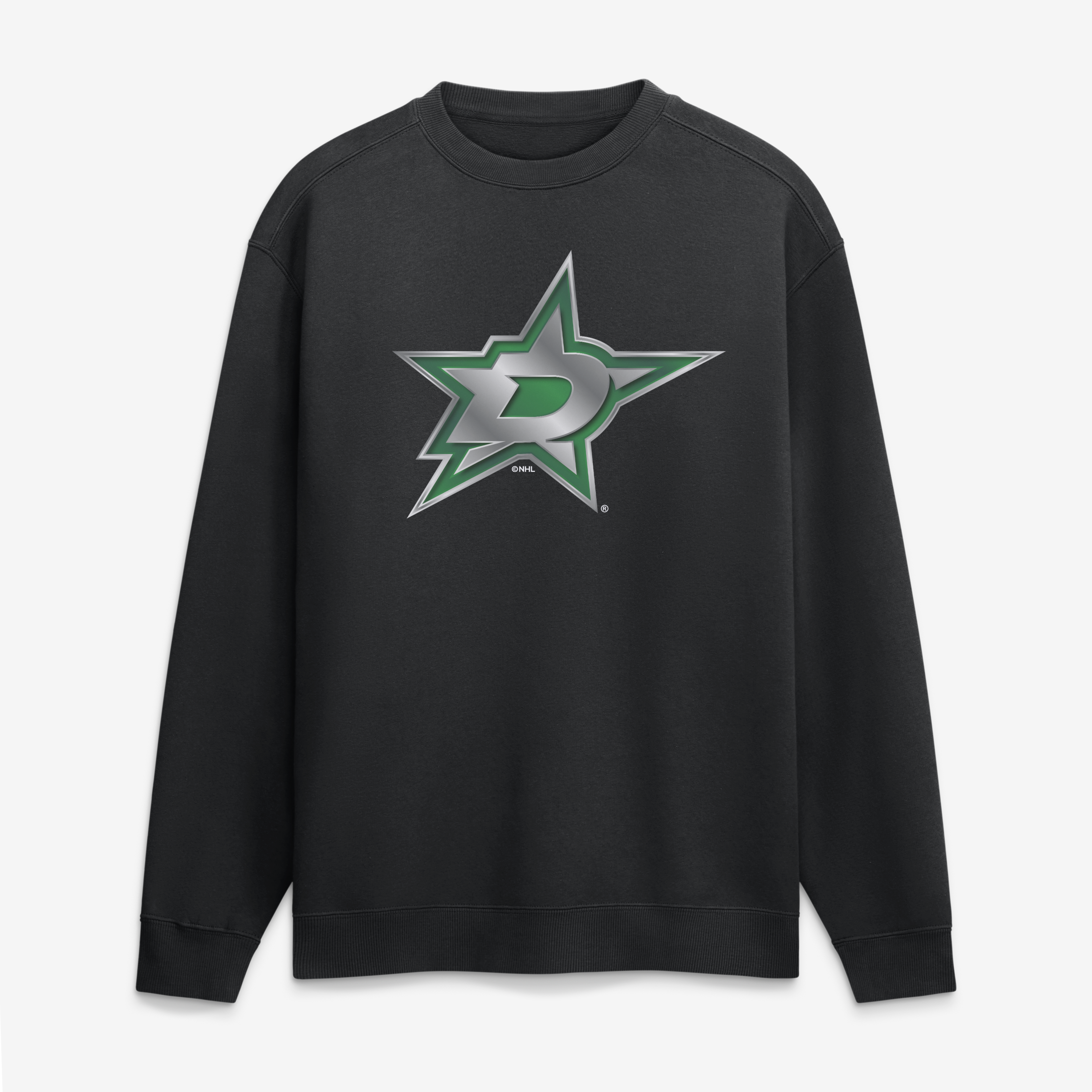 Men's Black Dallas Stars  Metallic Mascot Sweatshirt