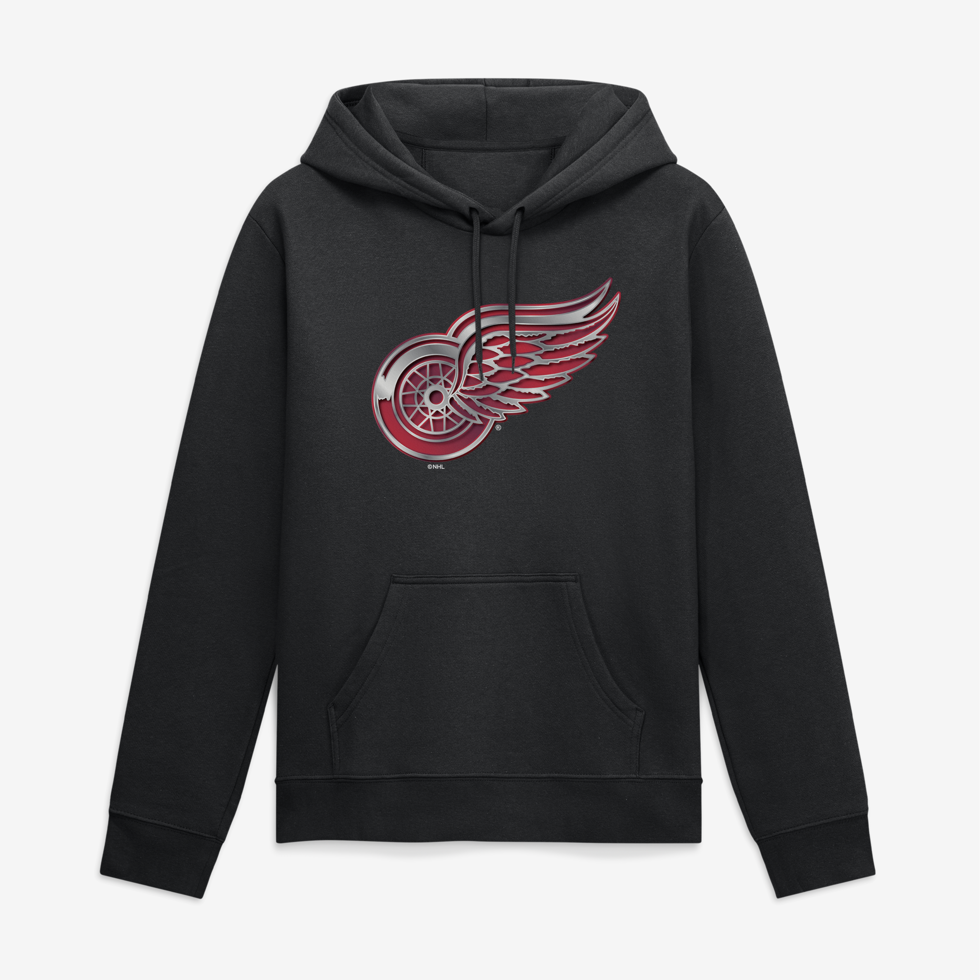 Men’s Black Detroit Red Wings Big & Tall Metallic Mascot Hoodie Men’s Black Detroit Red Wings Big & Tall Metallic Mascot Hoodie
