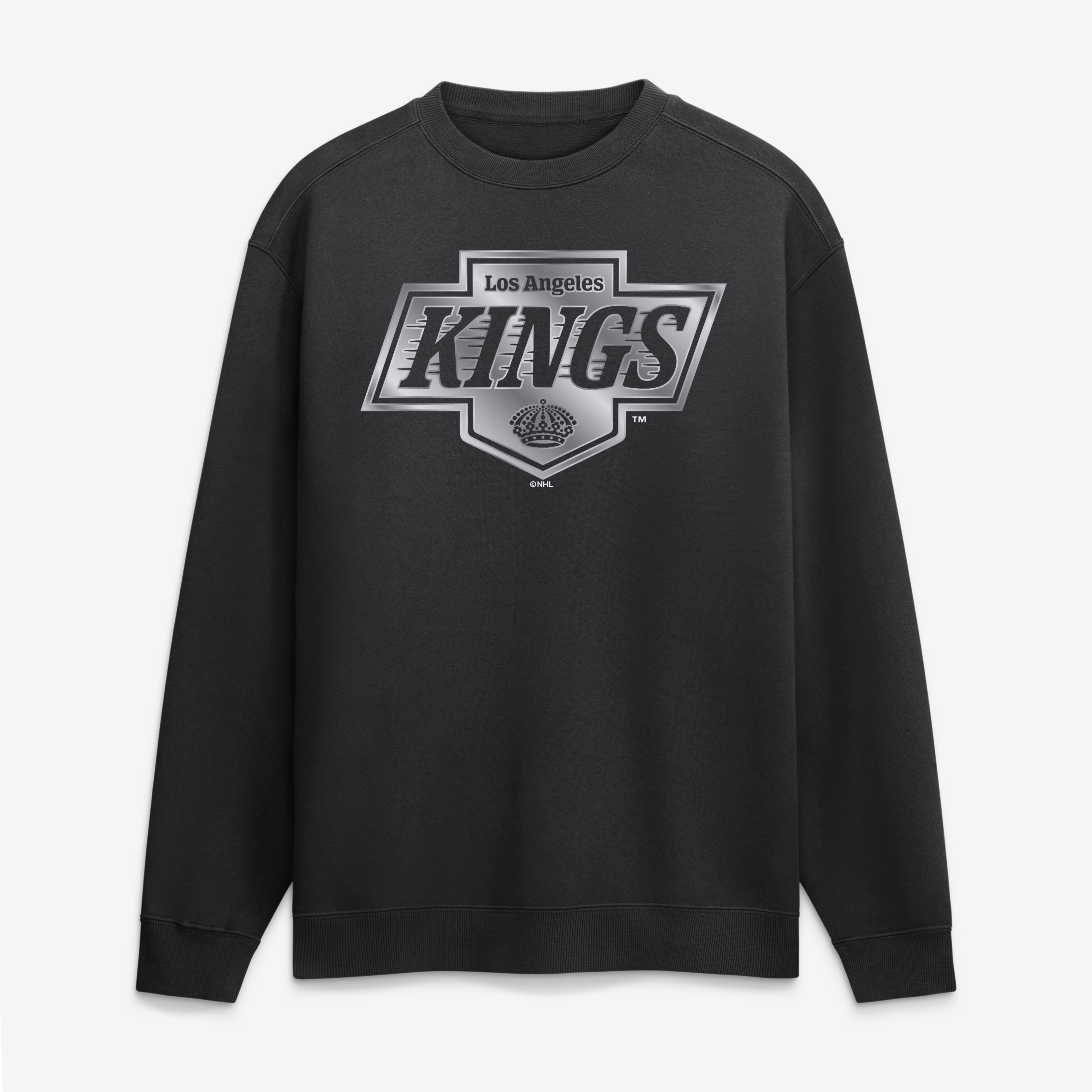 Men's Black Los Angeles Kings  Metallic Mascot Sweatshirt