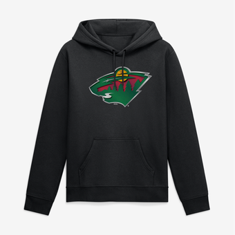 Men's Black Minnesota Wild Big & Tall Metallic Mascot Hoodie