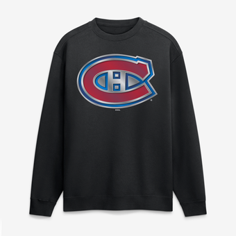 Men's Black Montreal Canadiens  Metallic Mascot Sweatshirt