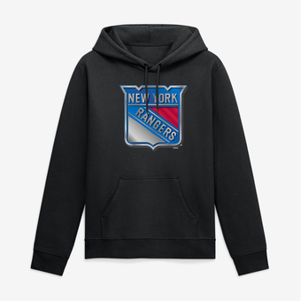 Men's Black New York Rangers Big & Tall Metallic Mascot Hoodie
