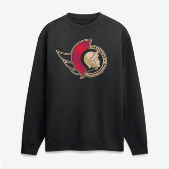 Men's Black Ottawa Senators  Metallic Mascot Sweatshirt