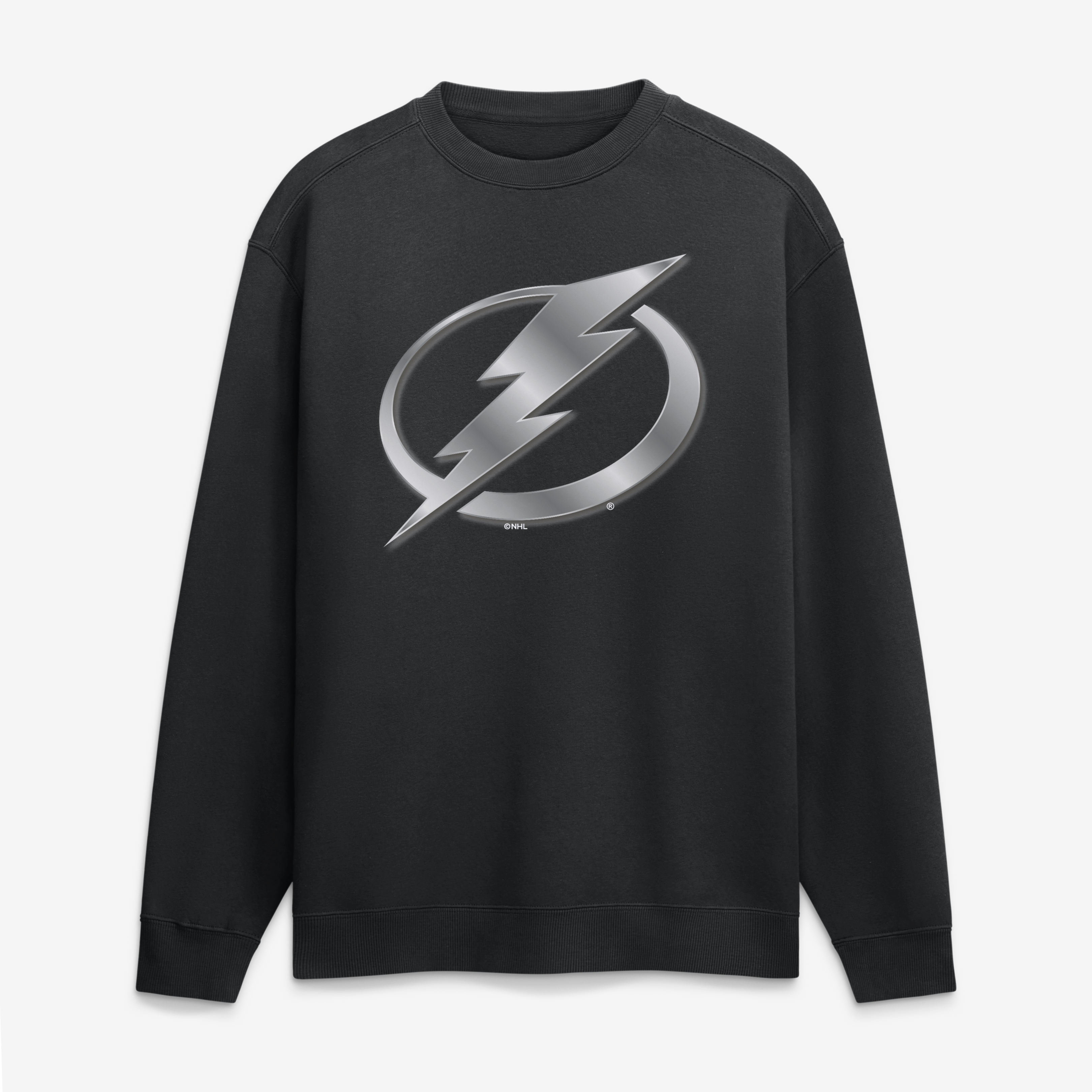 Men's Black Tampa Bay Lightning  Metallic Mascot Sweatshirt