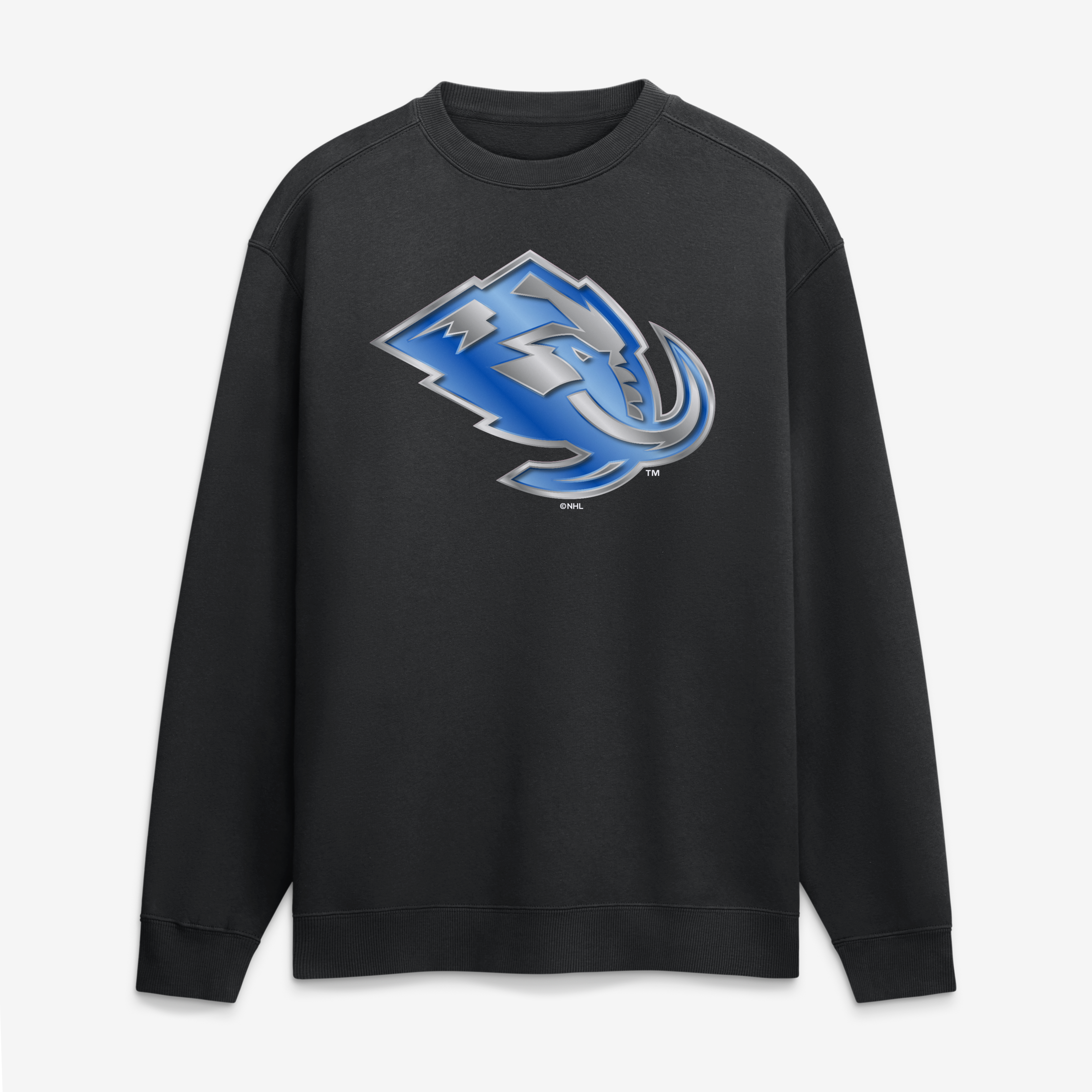 Men's Black Utah Mammoth  Metallic Mascot Sweatshirt