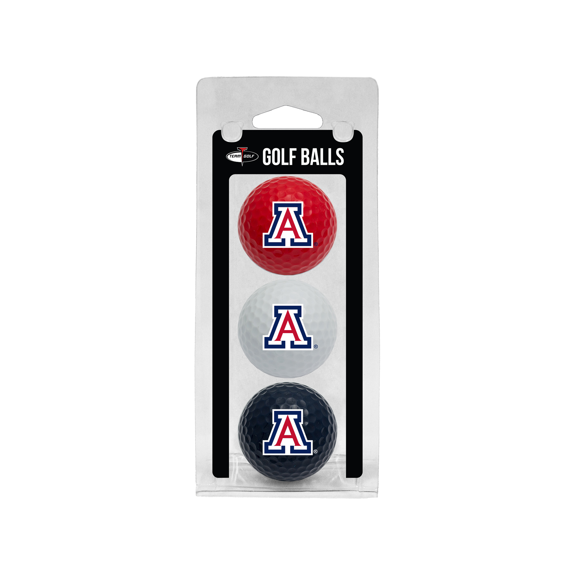 Arizona Wildcats 3-Pack Multi-Colored Team Golf Ball Set