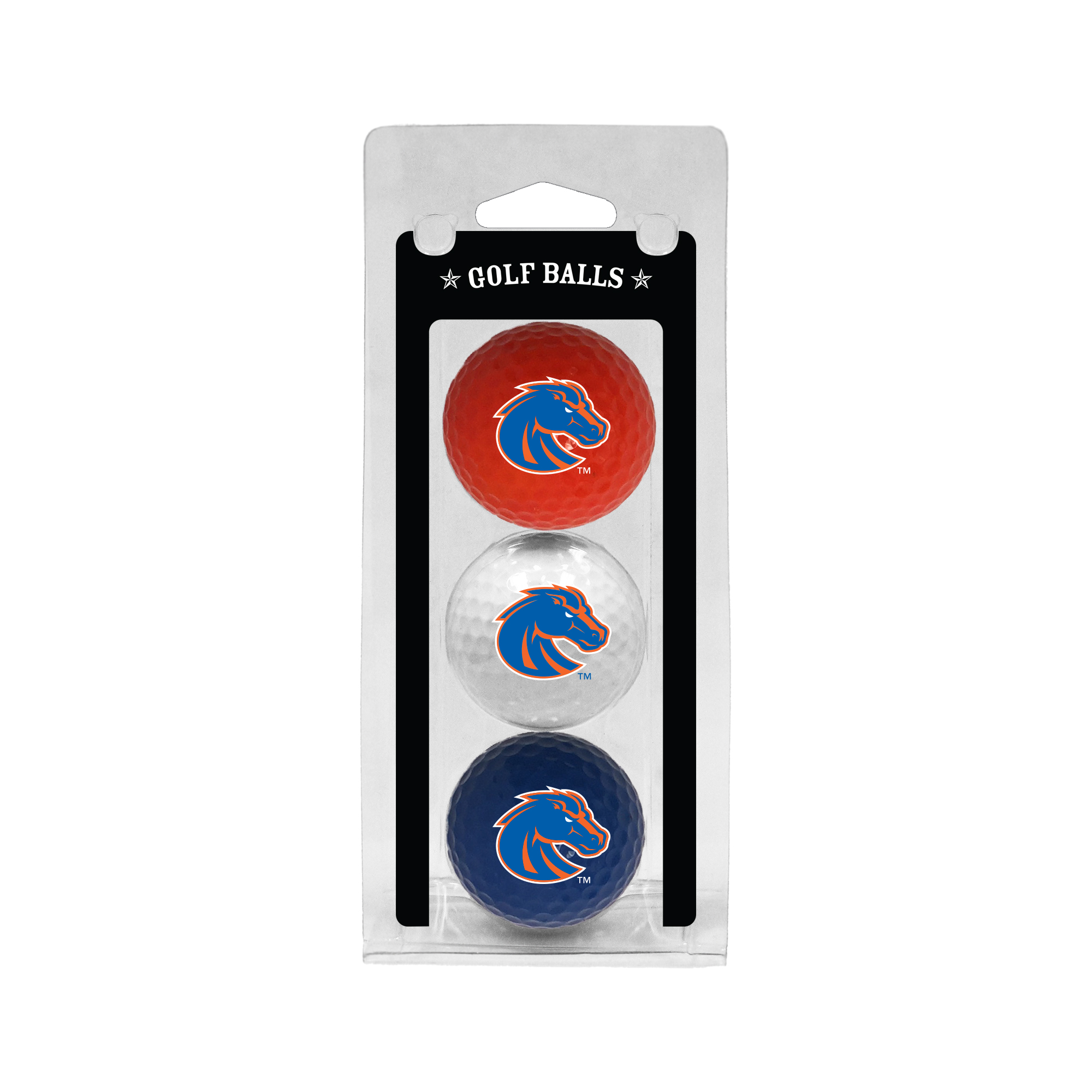Boise State Broncos 3-Pack Multi-Colored Team Golf Ball Set