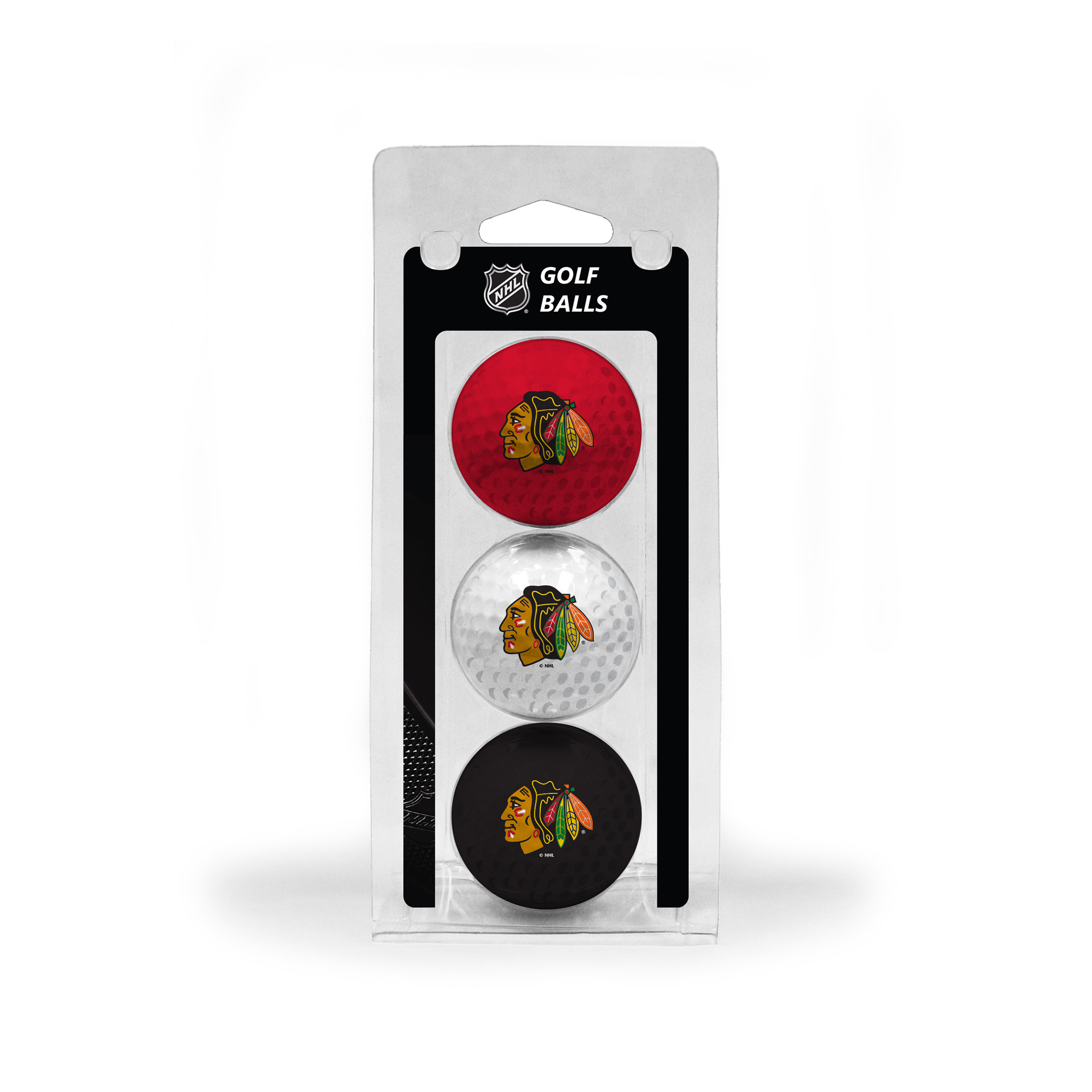 Chicago Blackhawks 3-Pack Multi-Colored Team Golf Ball Set