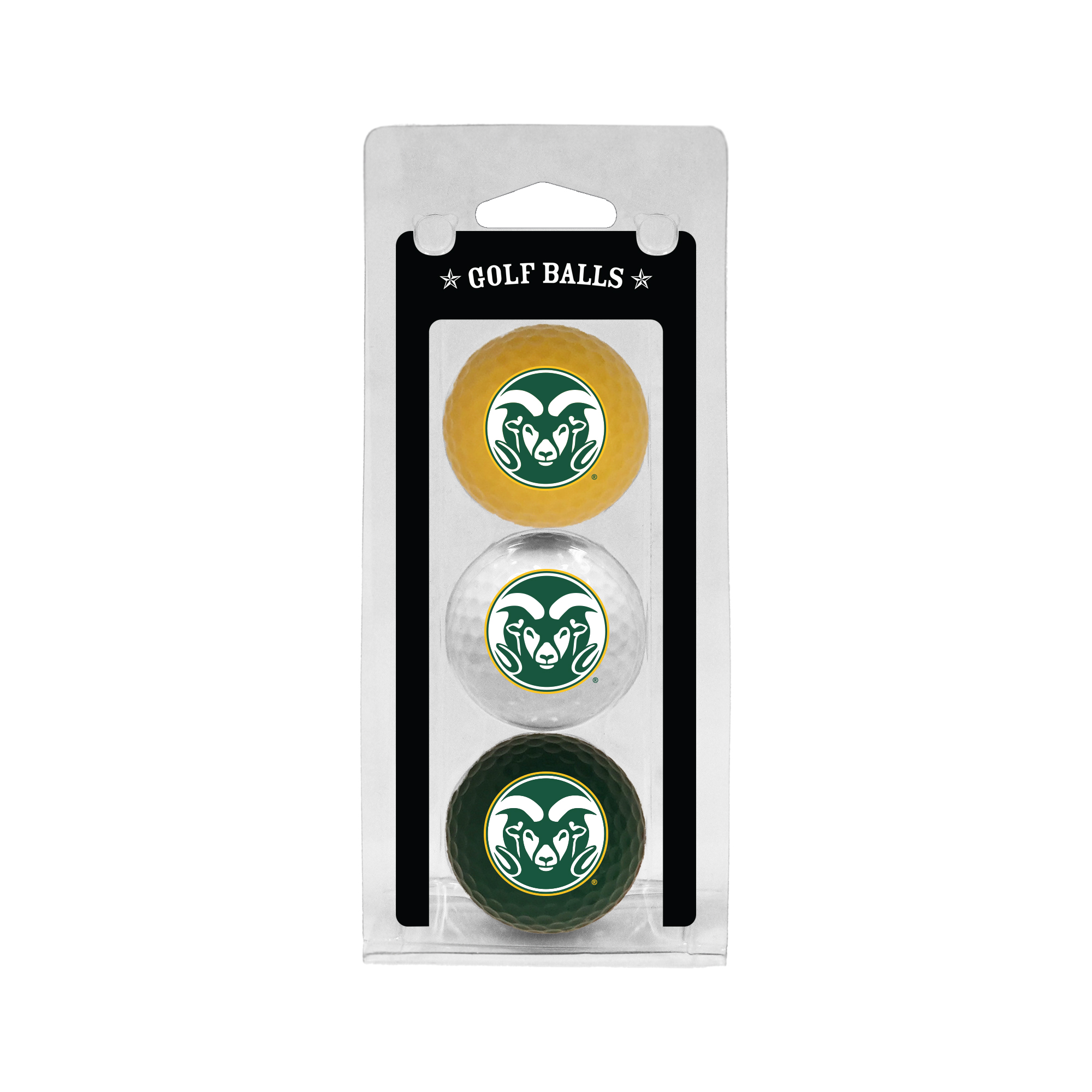 Colorado State Rams 3-Pack Multi-Colored Team Golf Ball Set