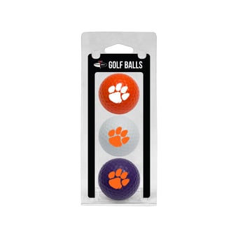 Clemson Tigers 3-Pack Multi-Colored Team Golf Ball Set