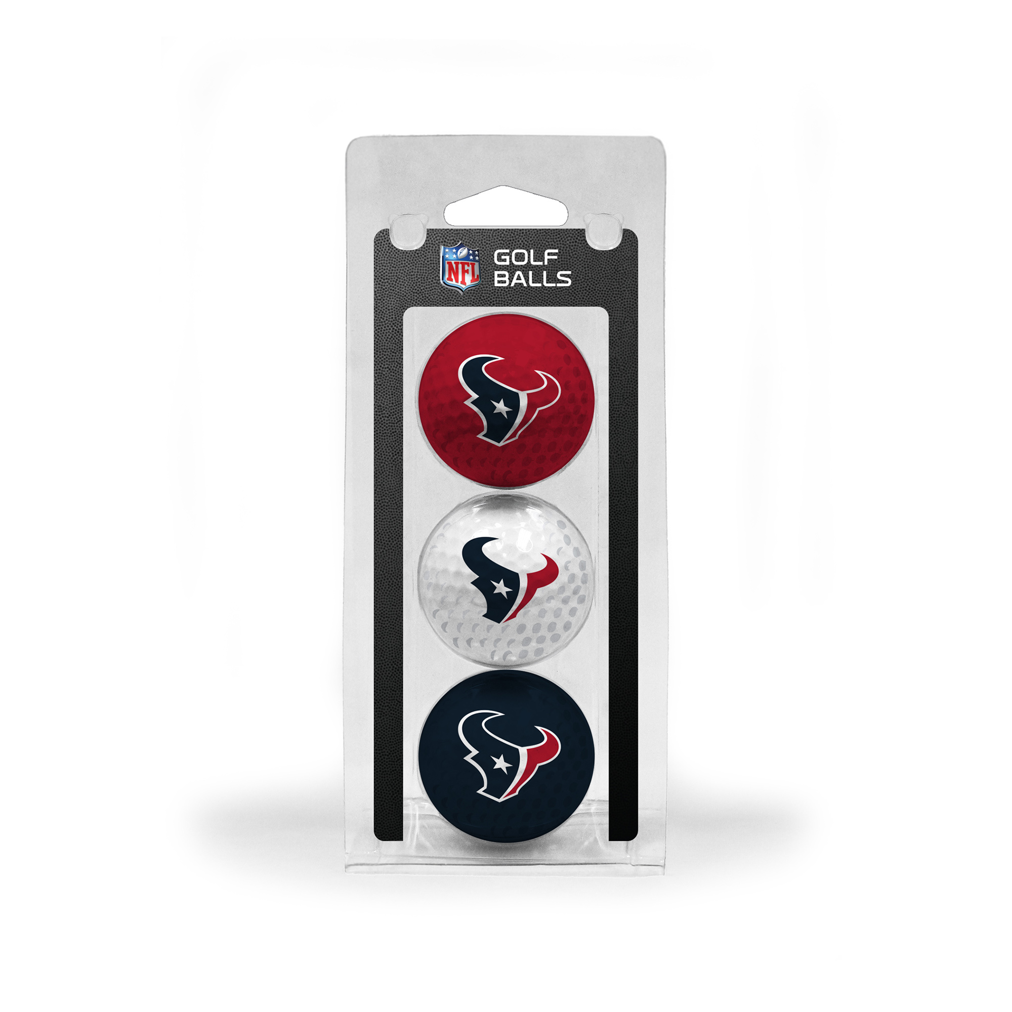 Houston Texans 3-Pack Multi-Colored Team Golf Ball Set