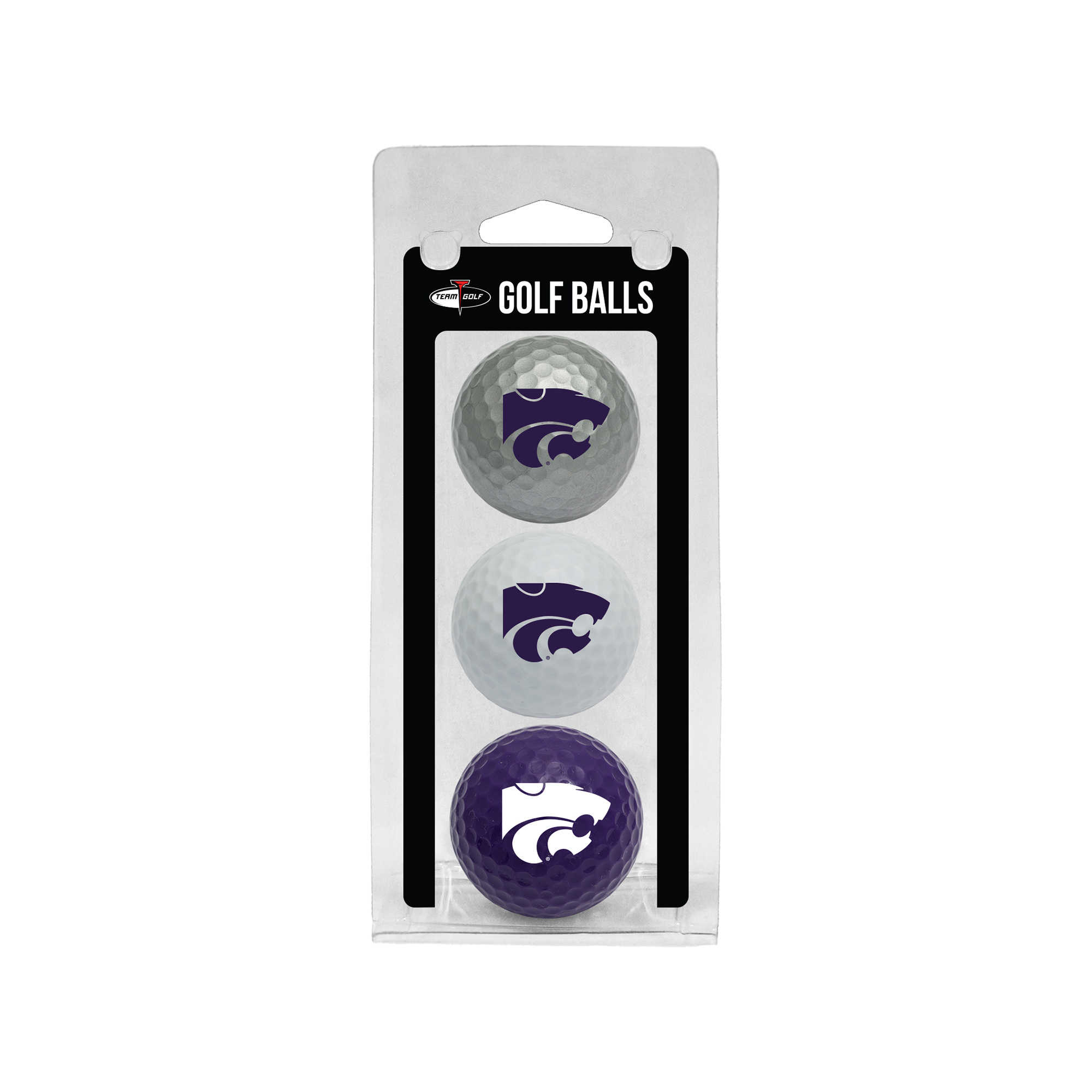 Kansas State Wildcats 3-Pack Multi-Colored Team Golf Ball Set