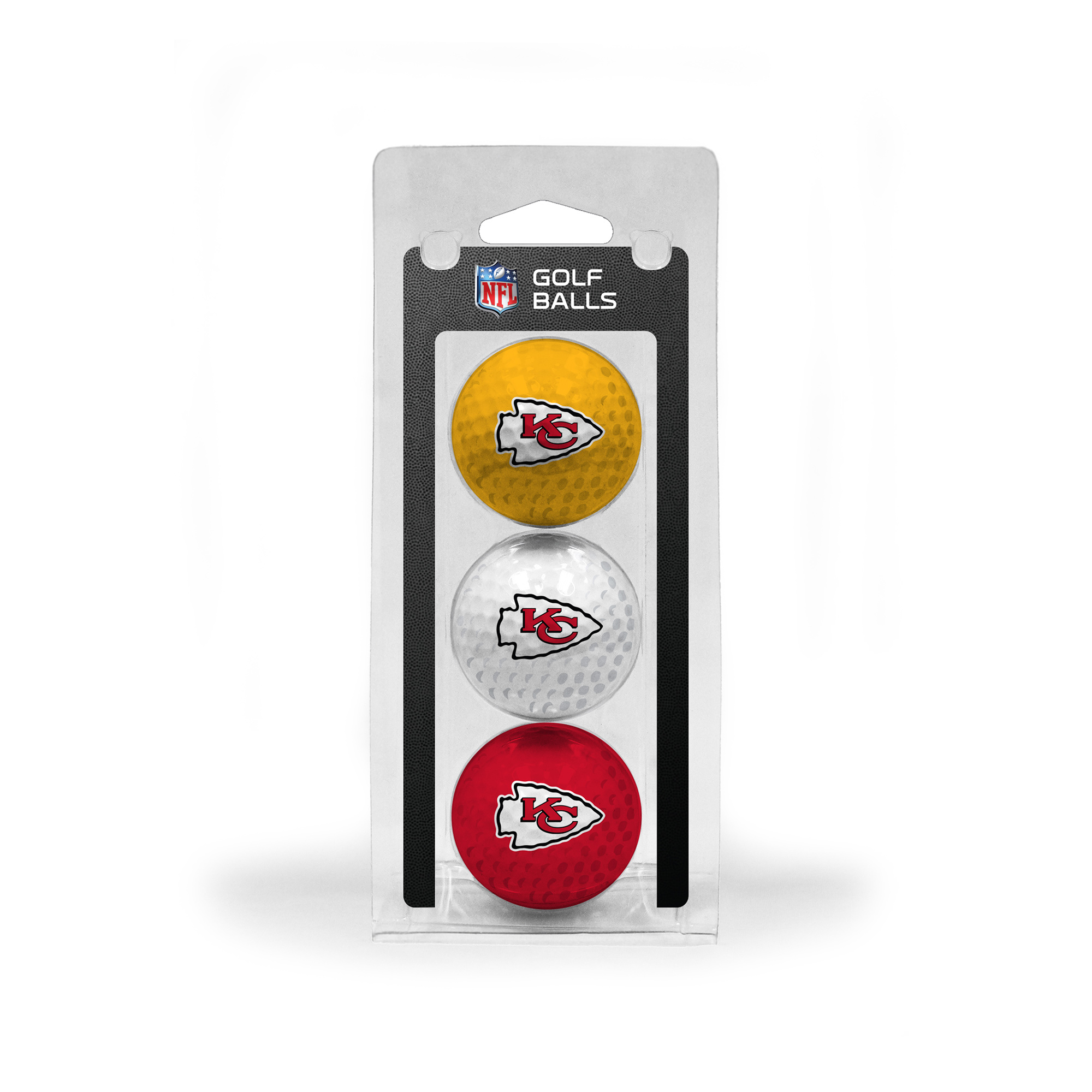 Kansas City Chiefs 3-Pack Multi-Colored Team Golf Ball Set