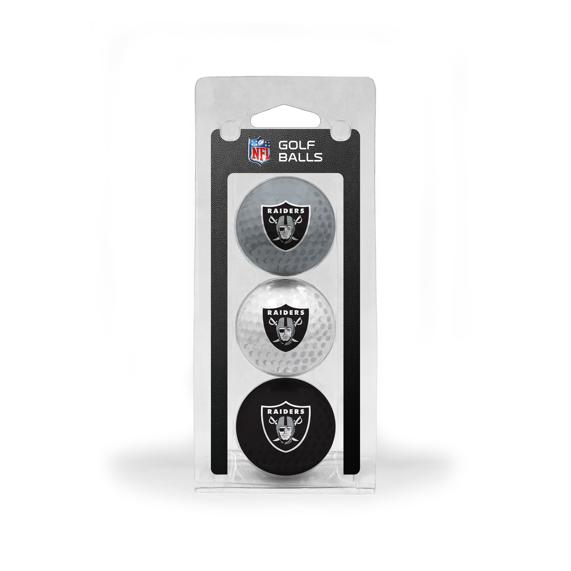 Las Vegas Raiders 3-Pack Multi-Colored Team Golf Ball Set
