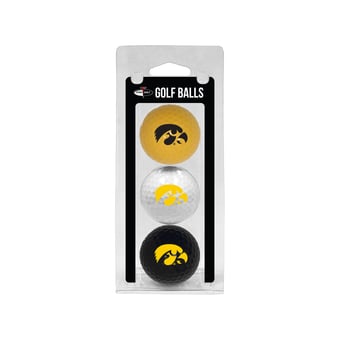 Iowa Hawkeyes 3-Pack Multi-Colored Team Golf Ball Set