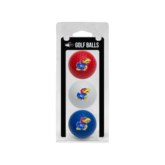 Kansas Jayhawks 3-Pack Multi-Colored Team Golf Ball Set