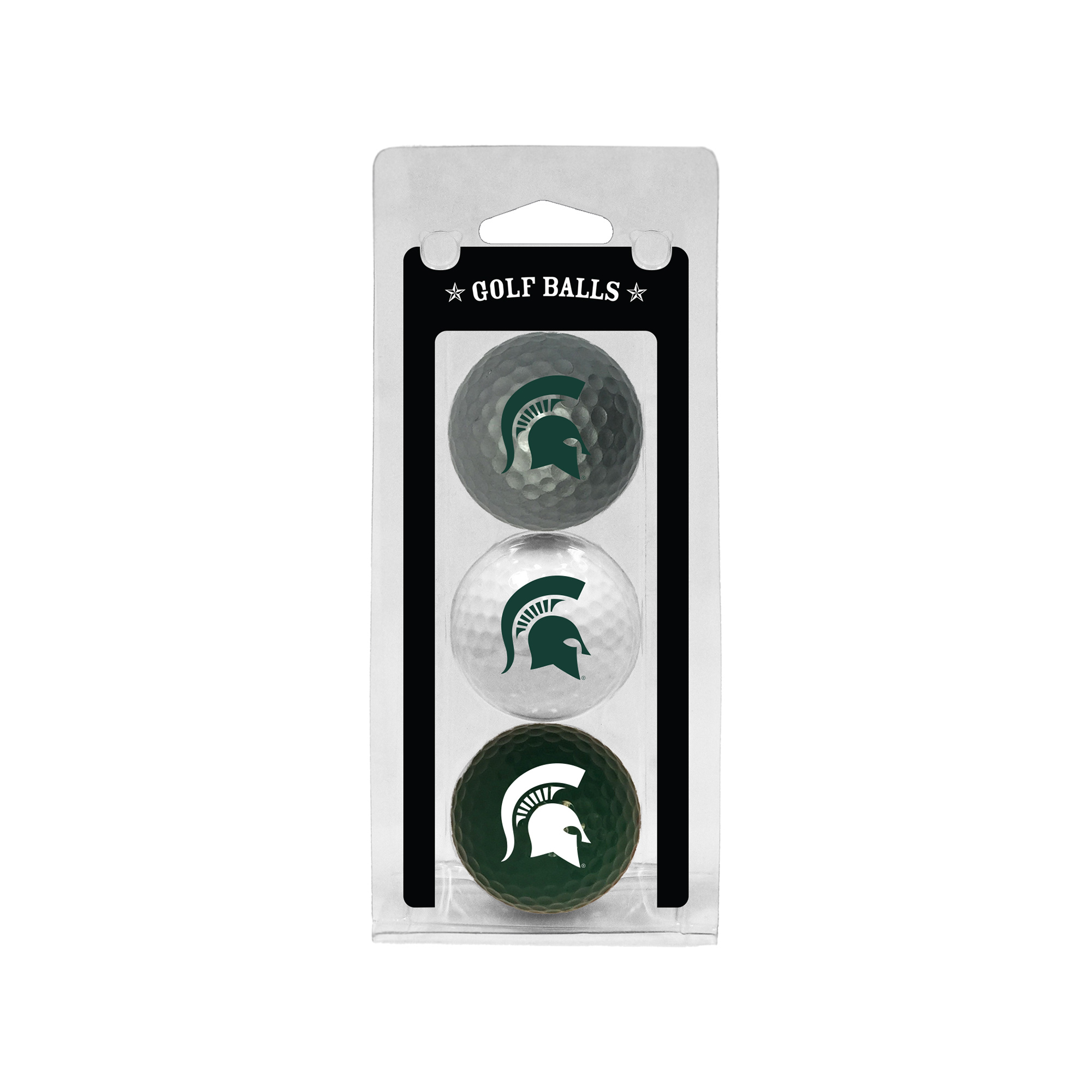 Michigan State Spartans 3-Pack Multi-Colored Team Golf Ball Set