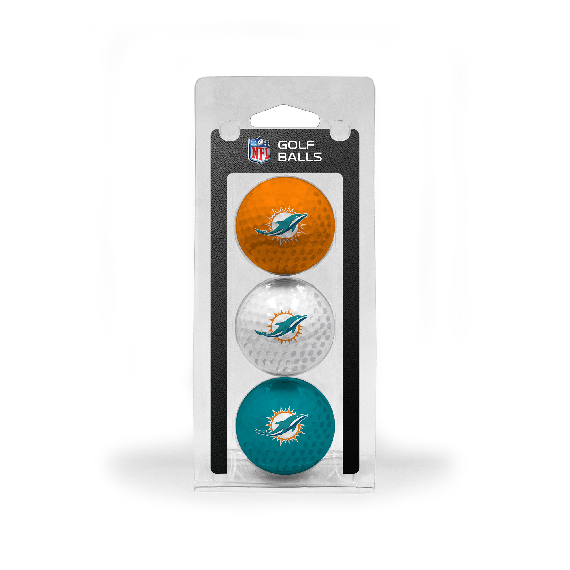Miami Dolphins 3-Pack Multi-Colored Team Golf Ball Set