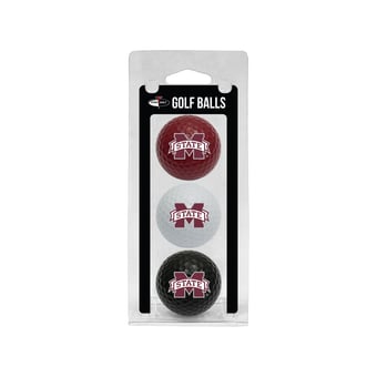Mississippi State Bulldogs 3-Pack Multi-Colored Team Golf Ball Set