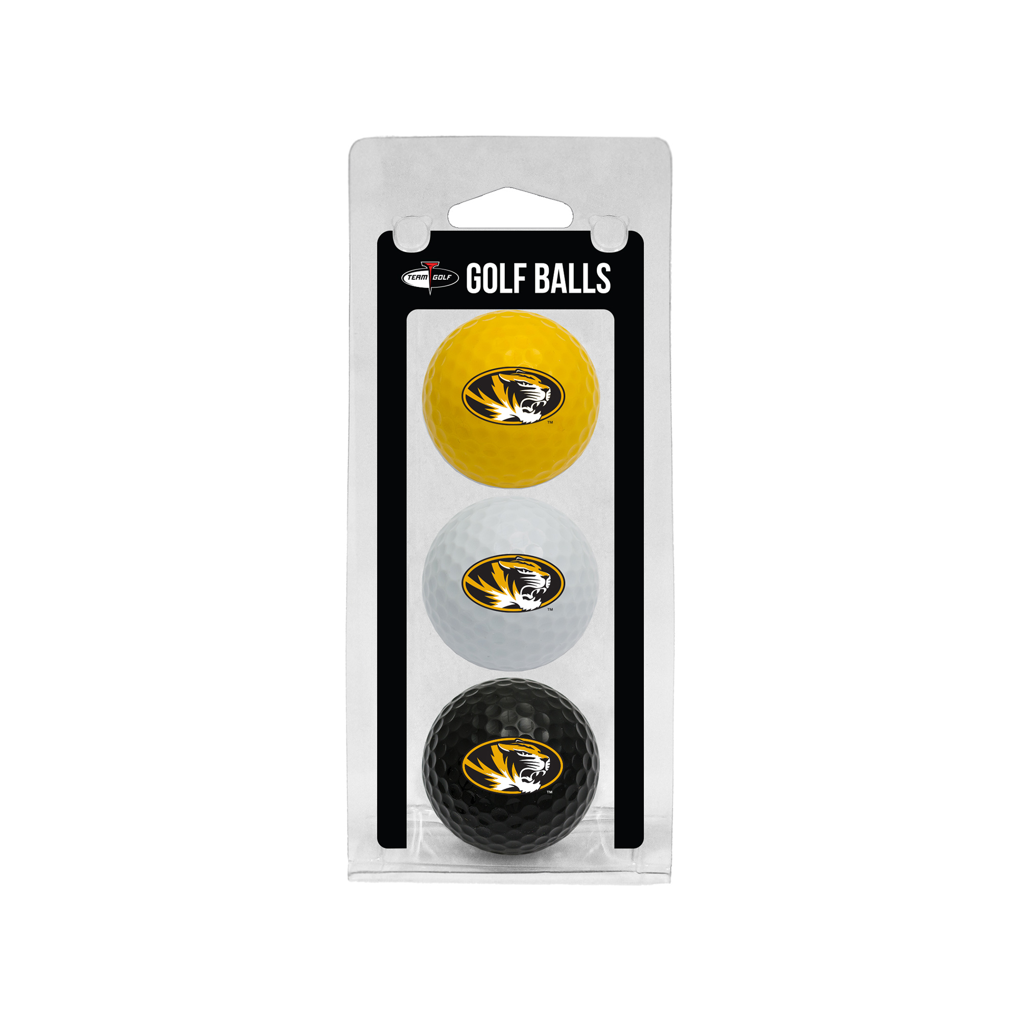 Missouri Tigers 3-Pack Multi-Colored Team Golf Ball Set