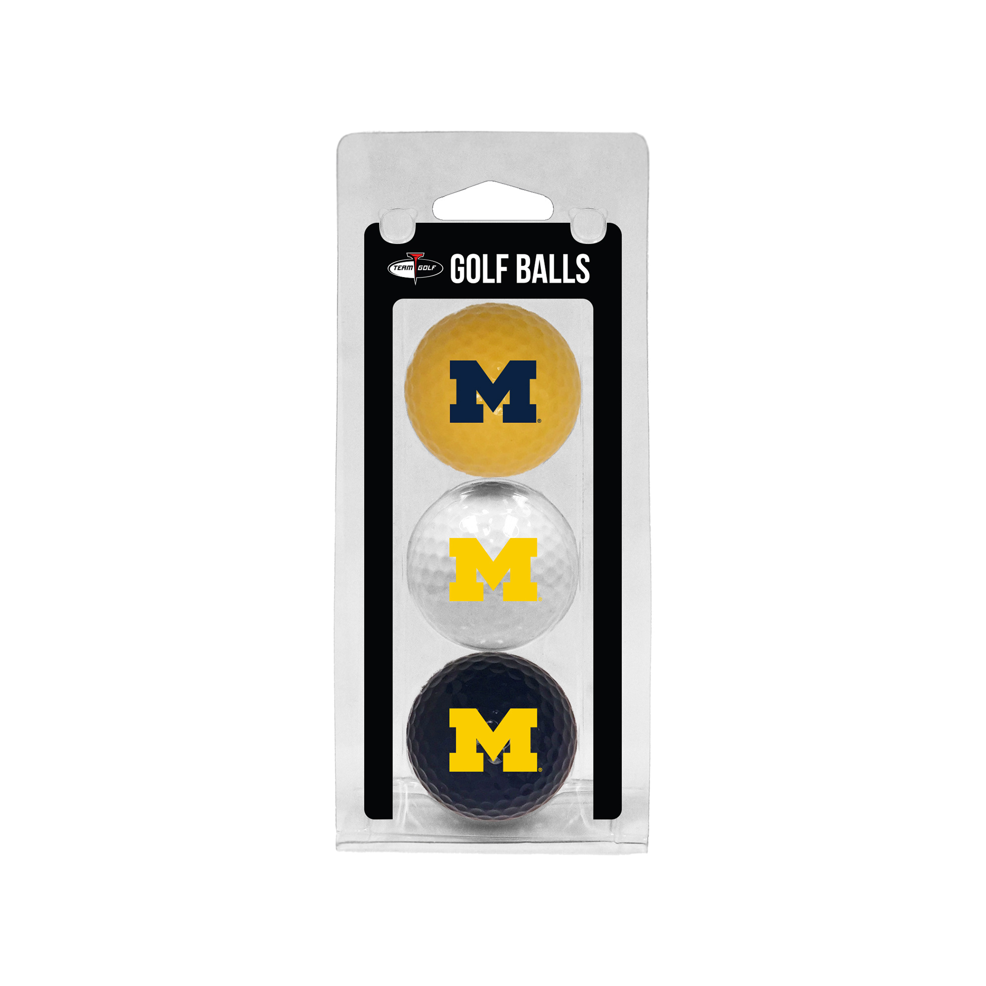 Michigan Wolverines 3-Pack Multi-Colored Team Golf Ball Set