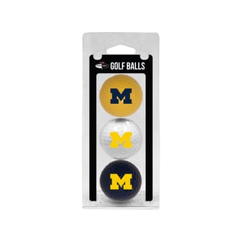 Michigan Wolverines 3-Pack Multi-Colored Team Golf Ball Set