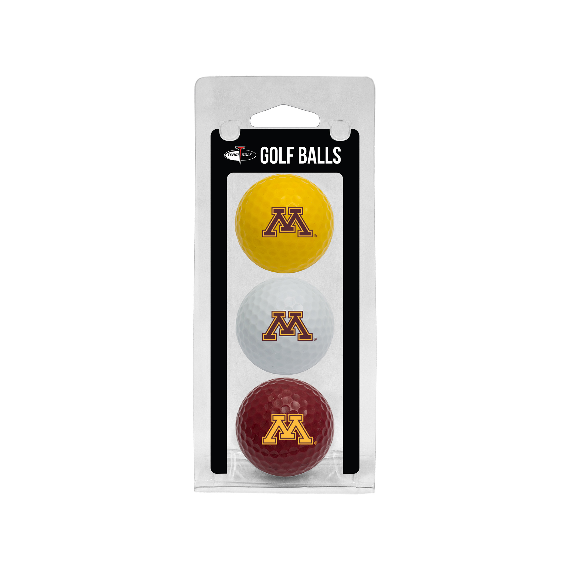 Minnesota Golden Gophers 3-Pack Multi-Colored Team Golf Ball Set