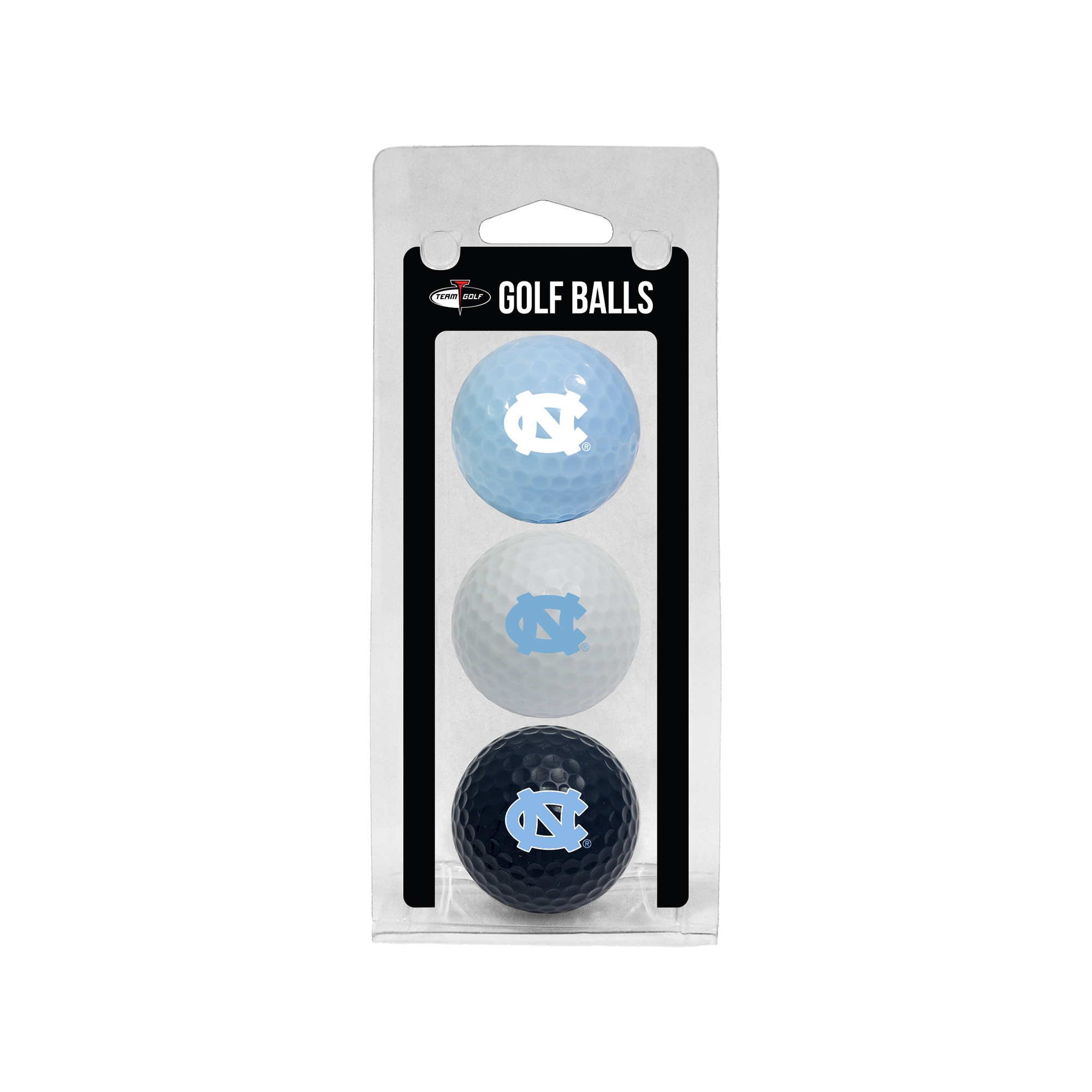 North Carolina Tar Heels 3-Pack Multi-Colored Team Golf Ball Set