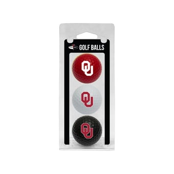 Oklahoma Sooners 3-Pack Multi-Colored Team Golf Ball Set