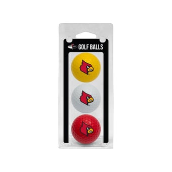 Louisville Cardinals 3-Pack Multi-Colored Team Golf Ball Set