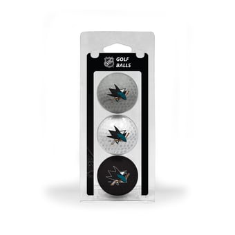San Jose Sharks 3-Pack Multi-Colored Team Golf Ball Set