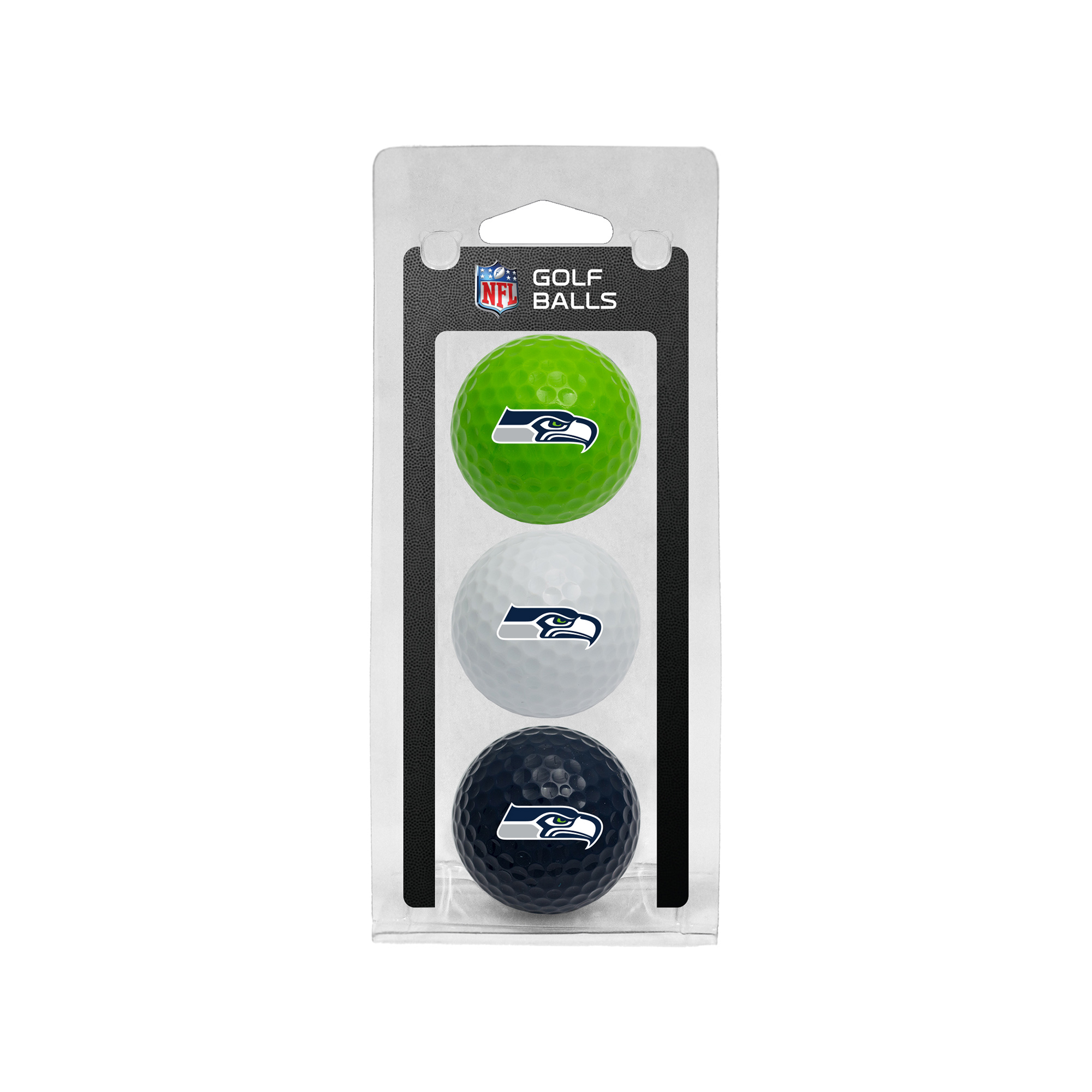 Seattle Seahawks 3-Pack Multi-Colored Team Golf Ball Set