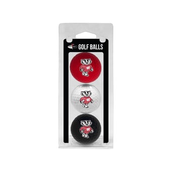 Wisconsin Badgers 3-Pack Multi-Colored Team Golf Ball Set