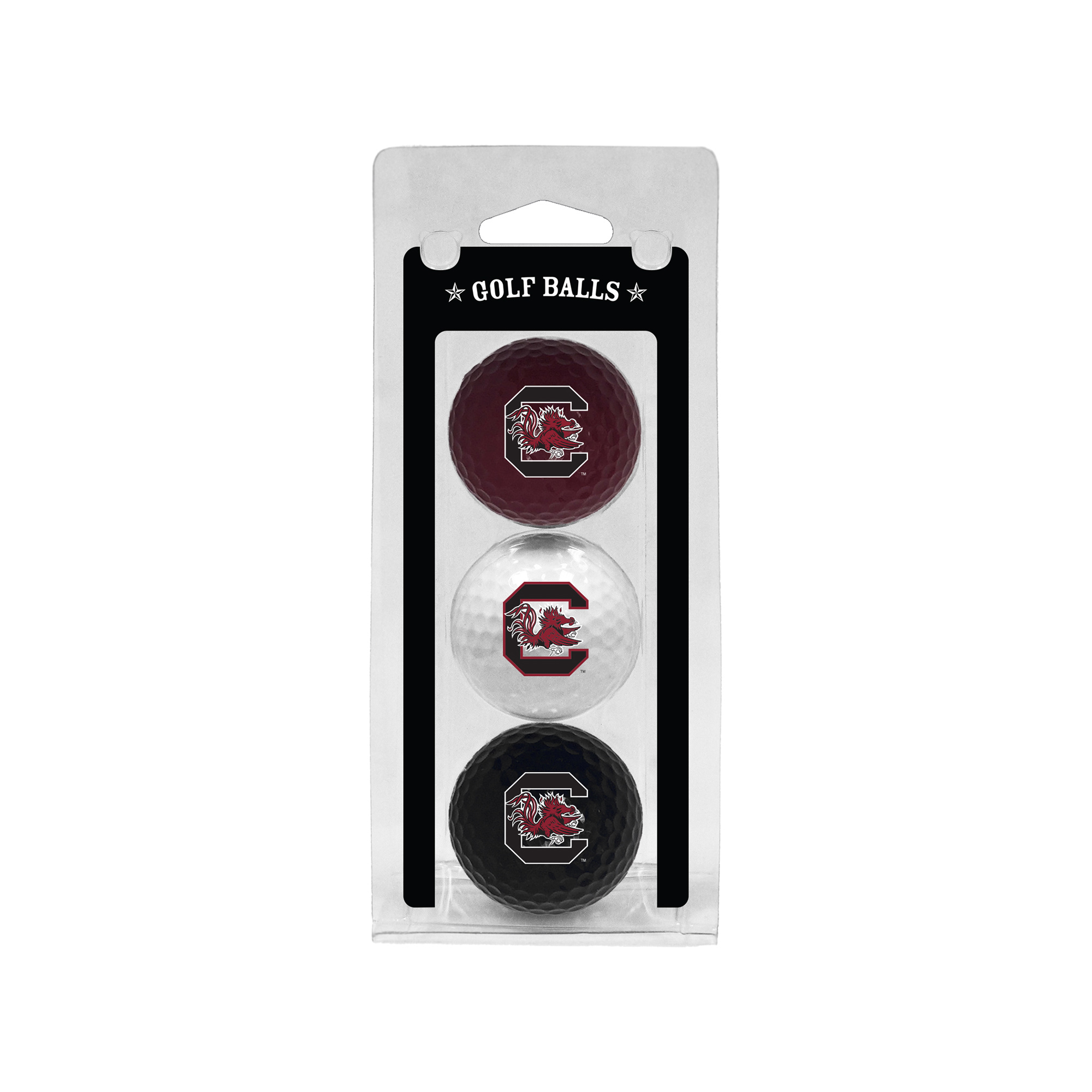 South Carolina Gamecocks 3-Pack Multi-Colored Team Golf Ball Set