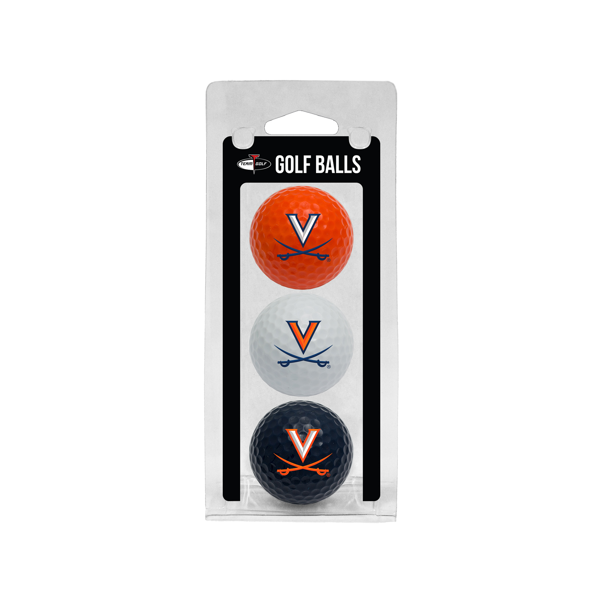 Virginia Cavaliers 3-Pack Multi-Colored Team Golf Ball Set Virginia Cavaliers 3-Pack Multi-Colored Team Golf Ball Set