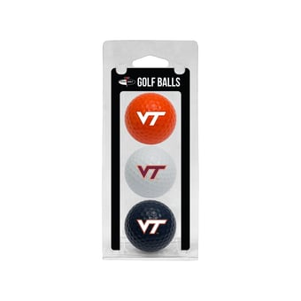 Virginia Tech Hokies 3-Pack Multi-Colored Team Golf Ball Set