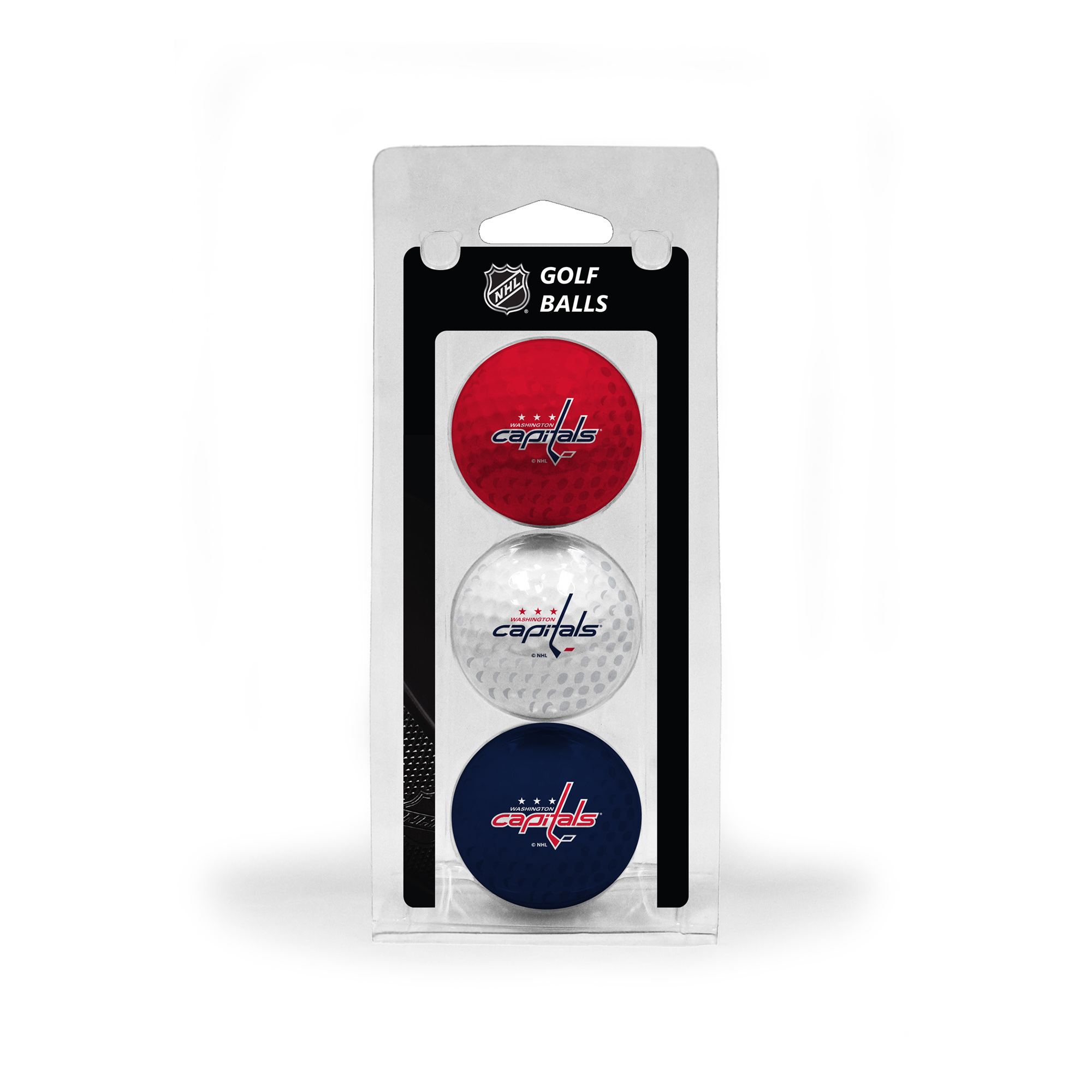 Washington Capitals 3-Pack Multi-Colored Team Golf Ball Set Washington Capitals 3-Pack Multi-Colored Team Golf Ball Set