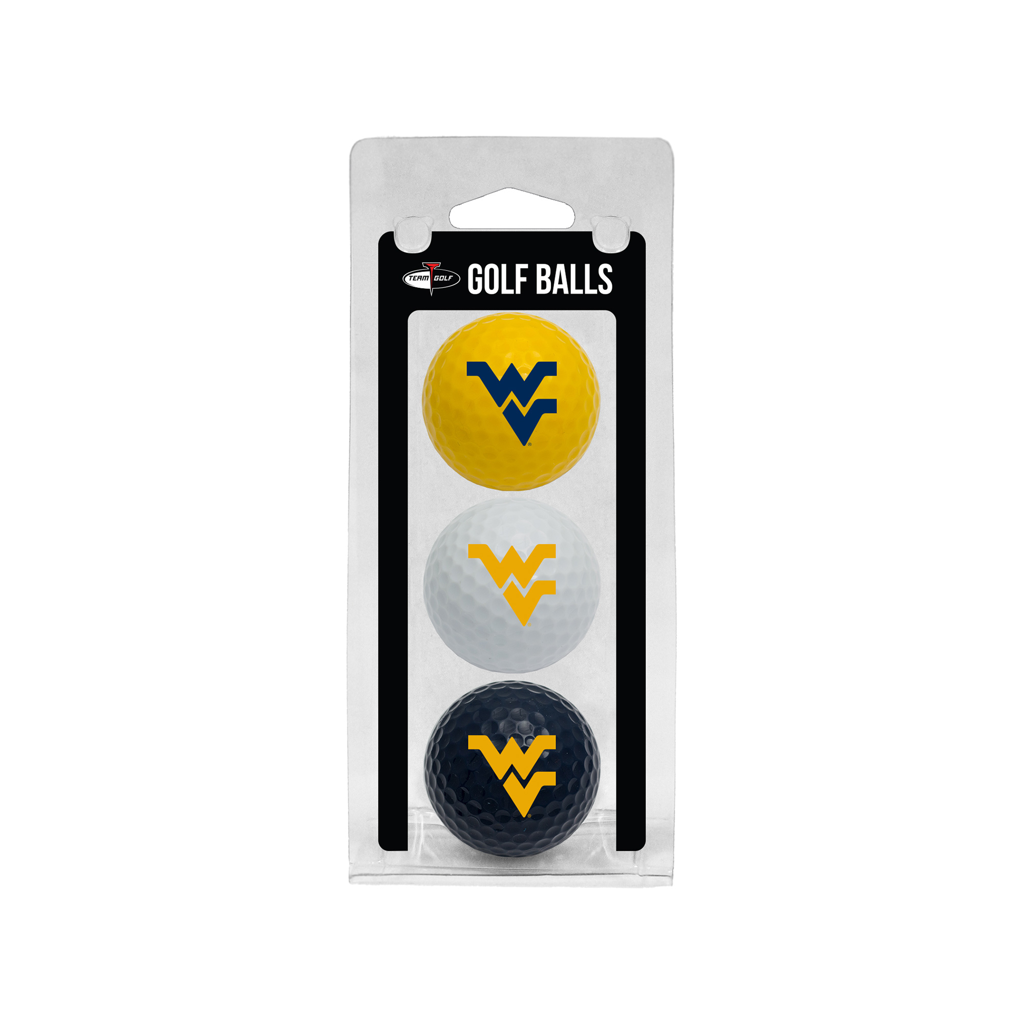 West Virginia Mountaineers 3-Pack Multi-Colored Team Golf Ball Set