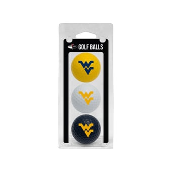 West Virginia Mountaineers 3-Pack Multi-Colored Team Golf Ball Set