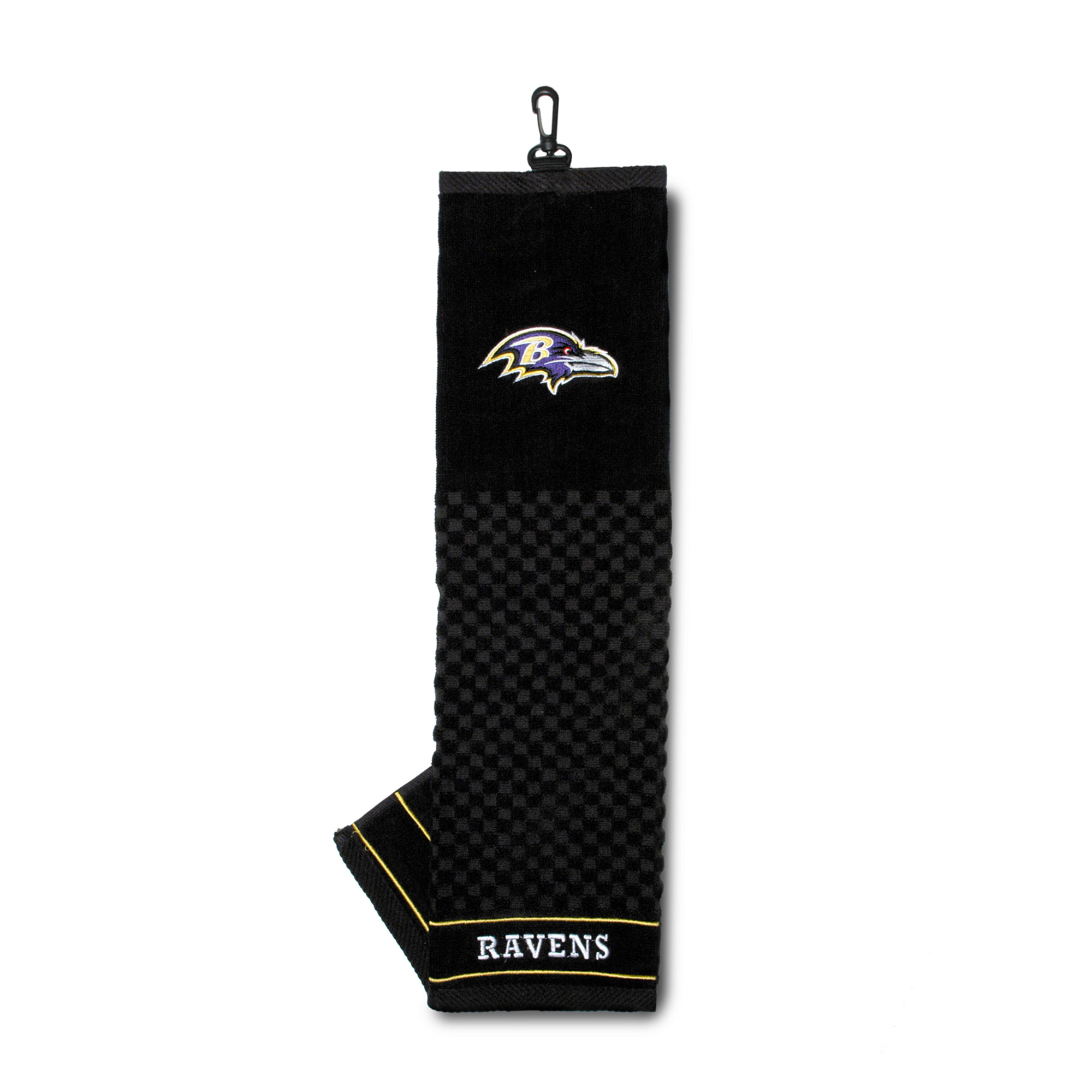 Baltimore Ravens 16″ X 22″ Tri-Fold Embroidered Scrubber Golf Towel Baltimore Ravens 16″ X 22″ Tri-Fold Embroidered Scrubber Golf Towel