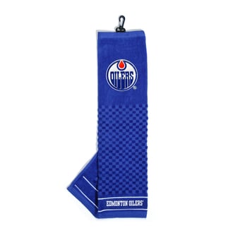"Edmonton Oilers 16"" X 22"" Tri-Fold Embroidered Scrubber Golf Towel"