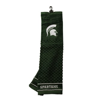 Michigan State Spartans 16" X 22" Tri-Fold Embroidered Scrubber Golf Towel