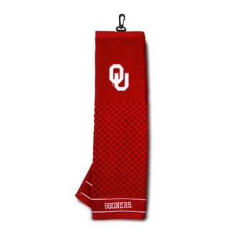 Oklahoma Sooners 16" X 22" Tri-Fold Embroidered Scrubber Golf Towel