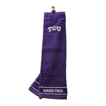 "TCU Horned Frogs 16"" X 22"" Tri-Fold Embroidered Scrubber Golf Towel"