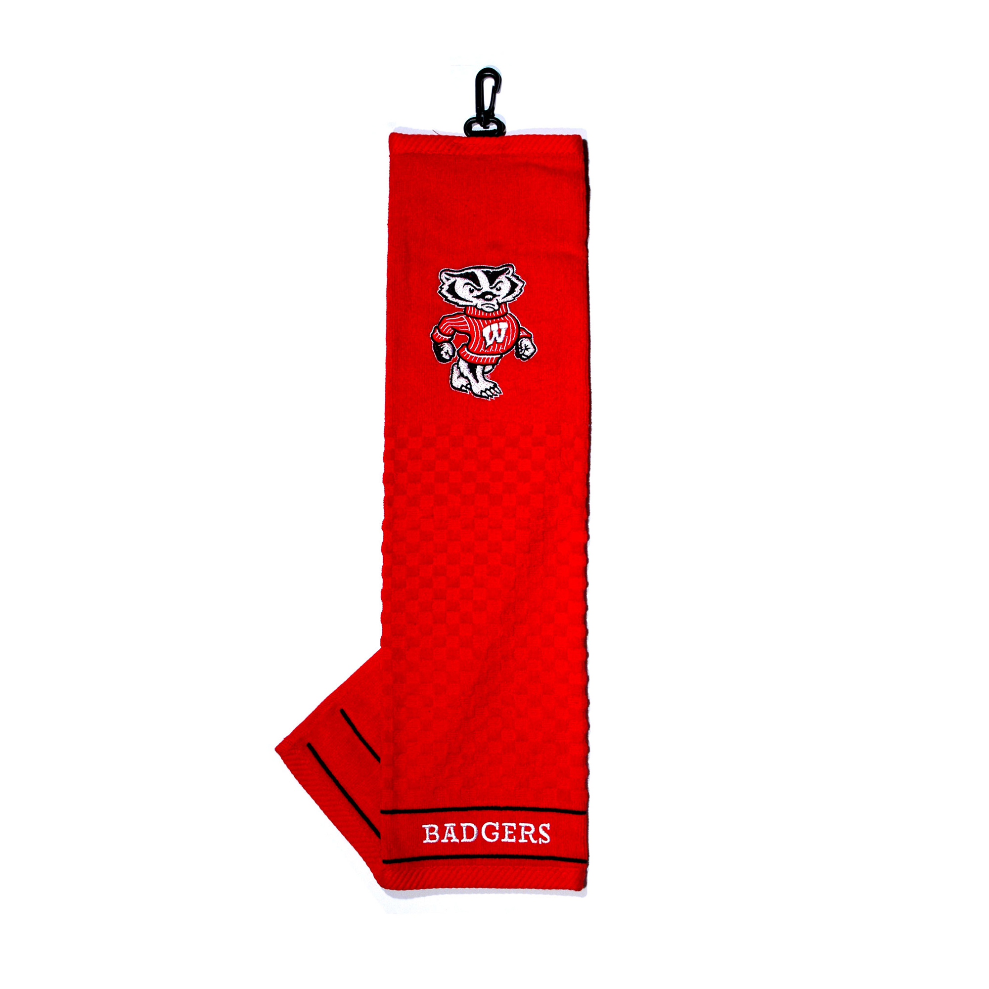 Wisconsin Badgers 16″ X 22″ Tri-Fold Embroidered Scrubber Golf Towel Wisconsin Badgers 16″ X 22″ Tri-Fold Embroidered Scrubber Golf Towel