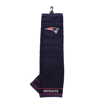 "New England Patriots 16"" X 22"" Tri-Fold Embroidered Scrubber Golf Towel"
