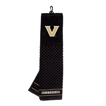 Vanderbilt Commodores 16" X 22" Tri-Fold Embroidered Scrubber Golf Towel